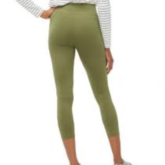 NWT J. Crew Factory Green Cotton Blend Stretch Cropped Leggings Size XS - Picture 8 of 8